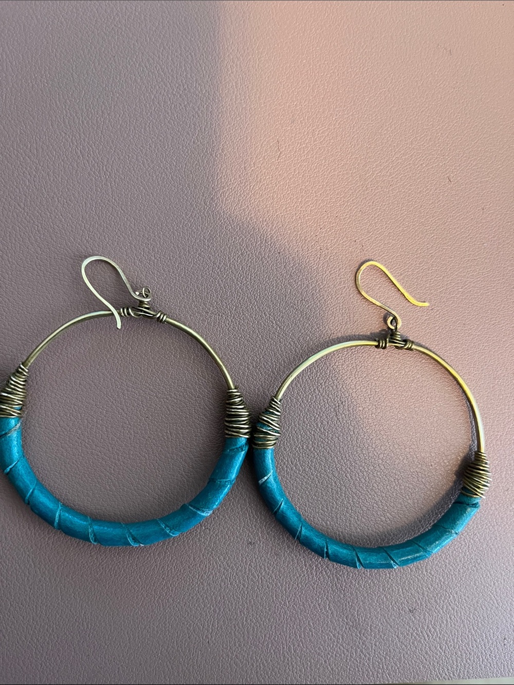 Vintage Bass-Turquoise Bohemian Hoop